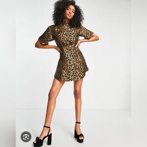 Asos Leopard Print Mini Dress